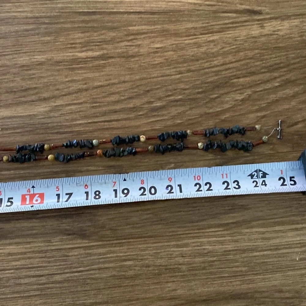 Beautiful artisan large jasper pendent 2 strand necklace Jasper/stone beads - Picture 9 of 9